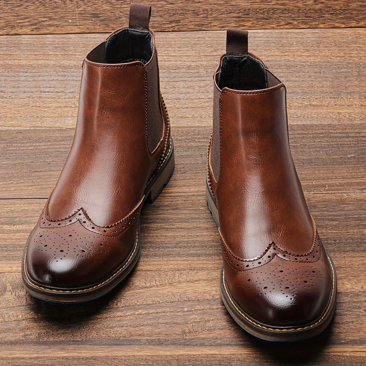 Marlon - Brogue Detail Chelsea Boots 5