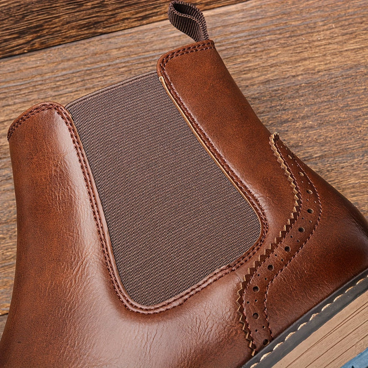 Marlon - Brogue Detail Chelsea Boots 6