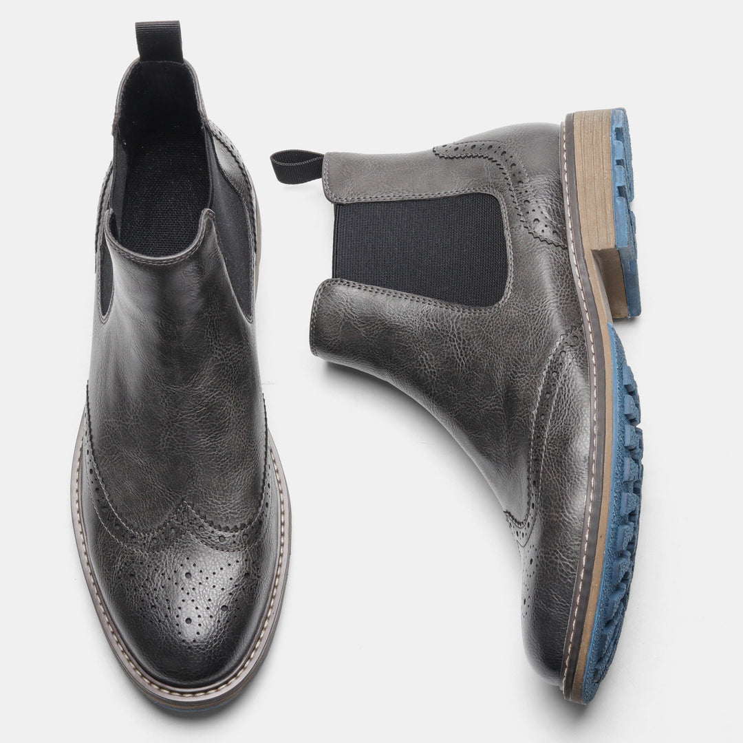 Marlon - Brogue Detail Chelsea Boots 9