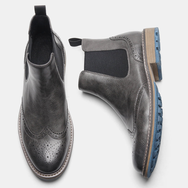 Marlon - Brogue Detail Chelsea Boots 9