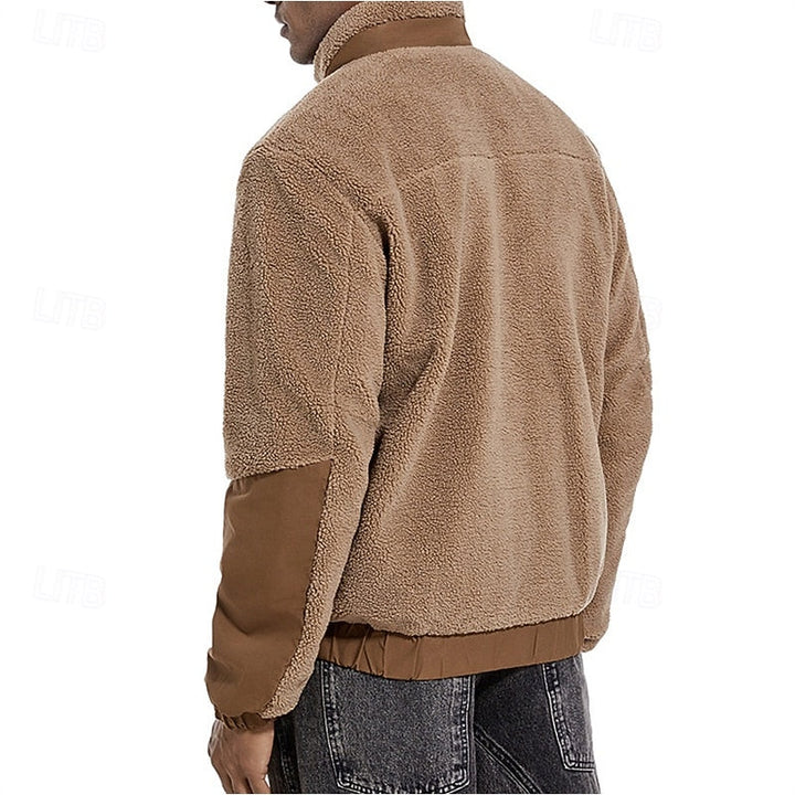 Men's Sherpa Fleece Full Zip Jacket – Detail View