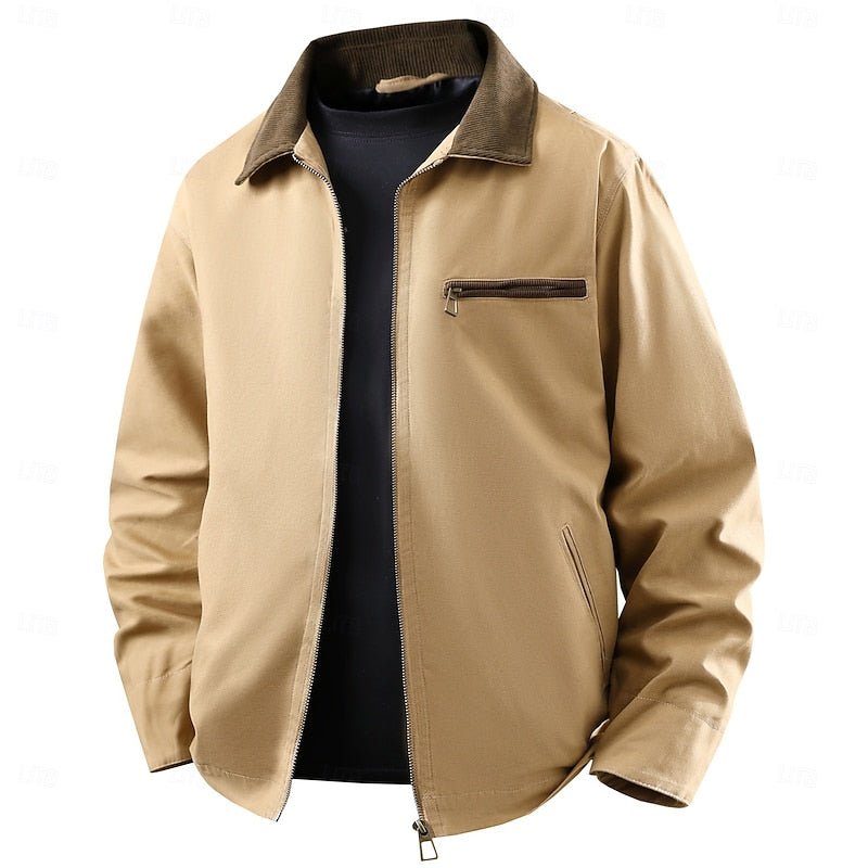 Men's Canvas Work Jacket – Khaki