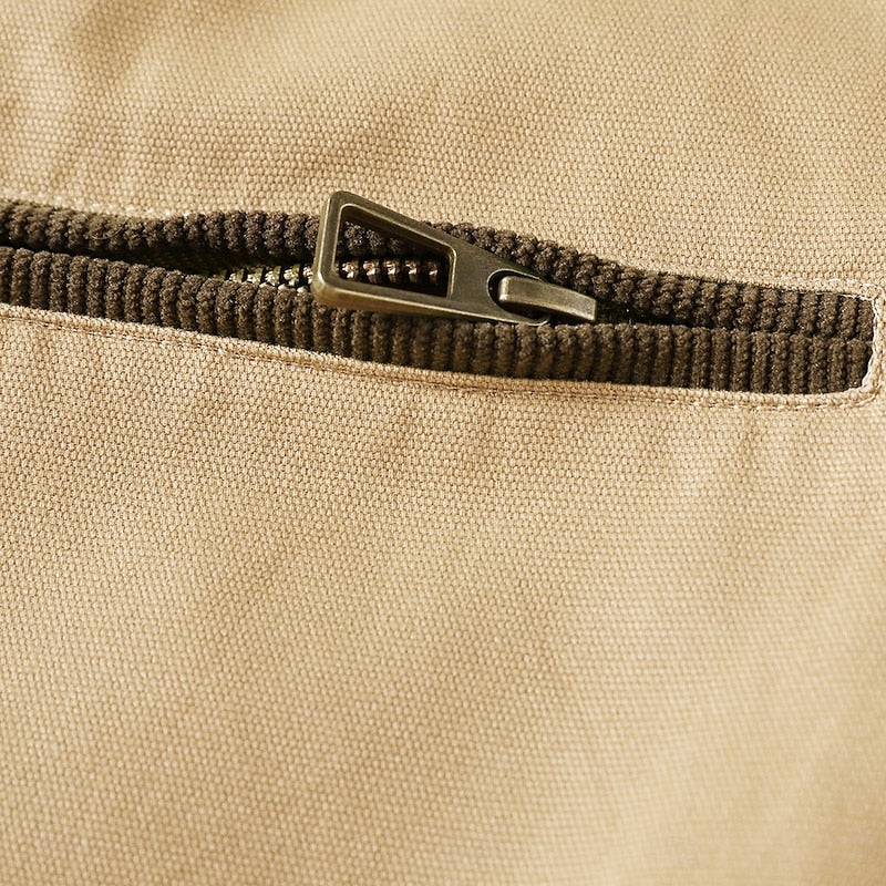Men's Canvas Work Jacket – Detail View