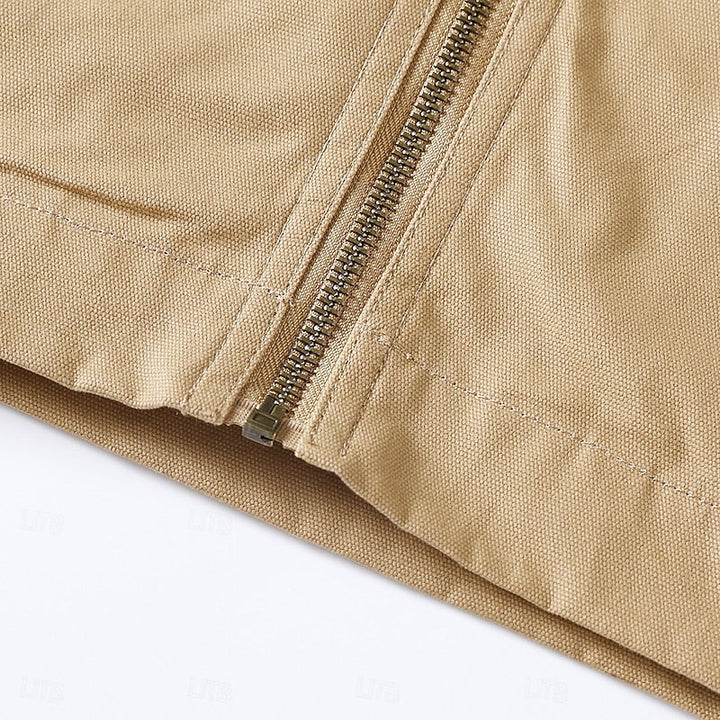 Men's Canvas Work Jacket – Detail View