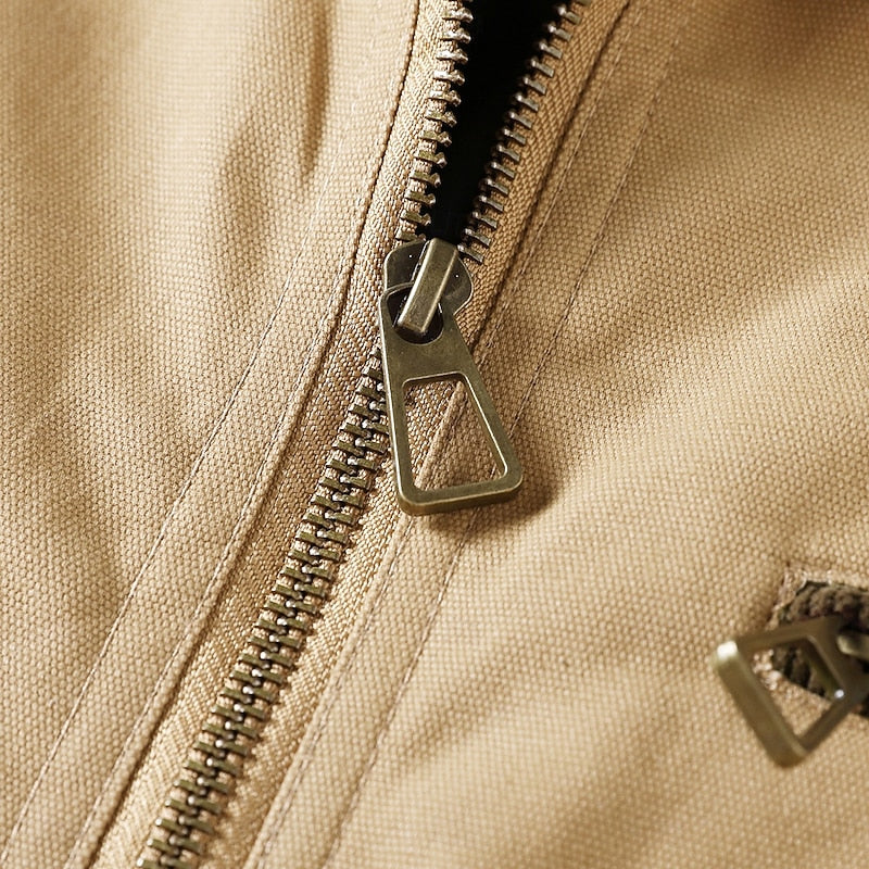 Men's Canvas Work Jacket – Detail View