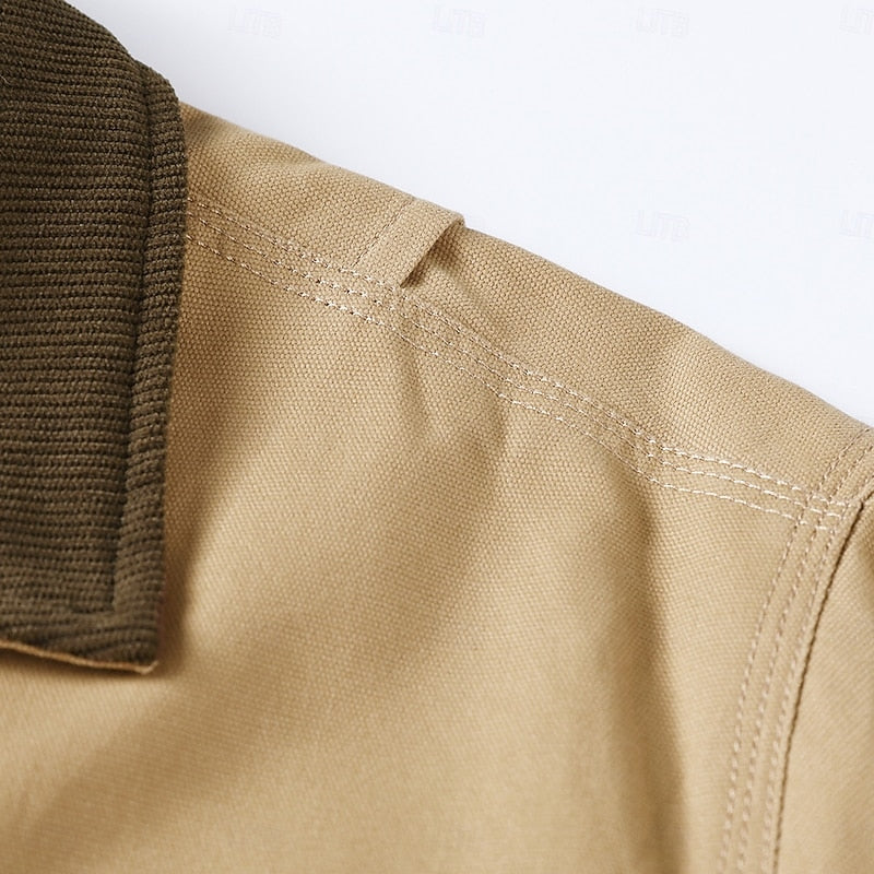 Men's Canvas Work Jacket – Detail View