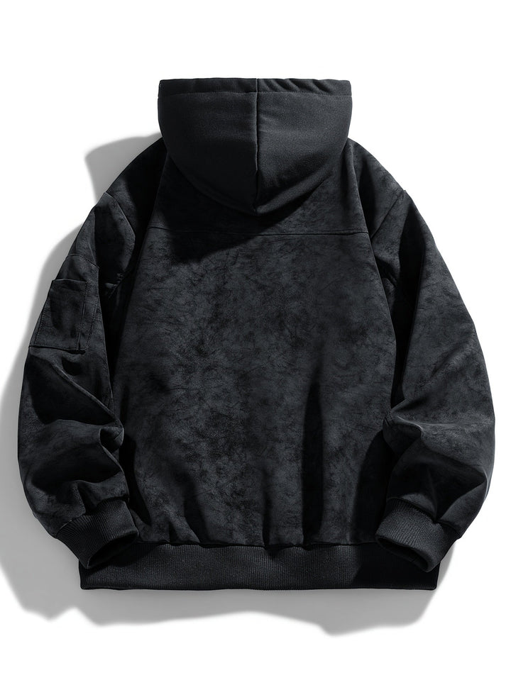 Menno | Men's Hooded Suede Bomber Jacket 4