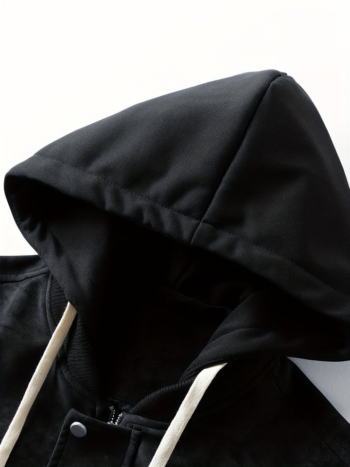 Menno | Men's Hooded Suede Bomber Jacket 6