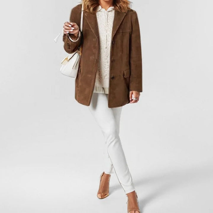 Mirjam | Women's Suede Jacket Oversized Shacket Casual Winter 5