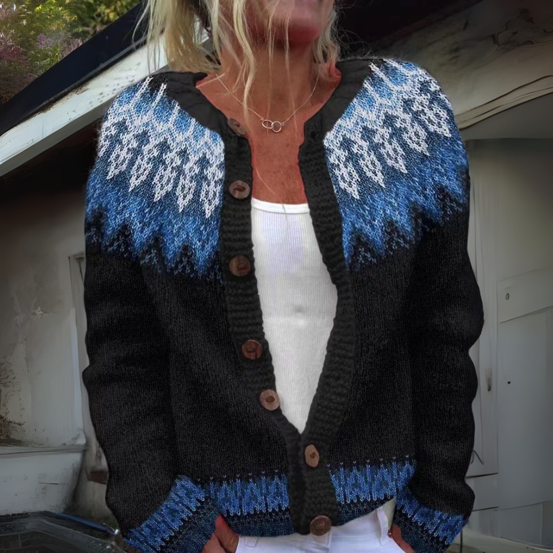Mona - Fair Isle Knit Cardigan 1