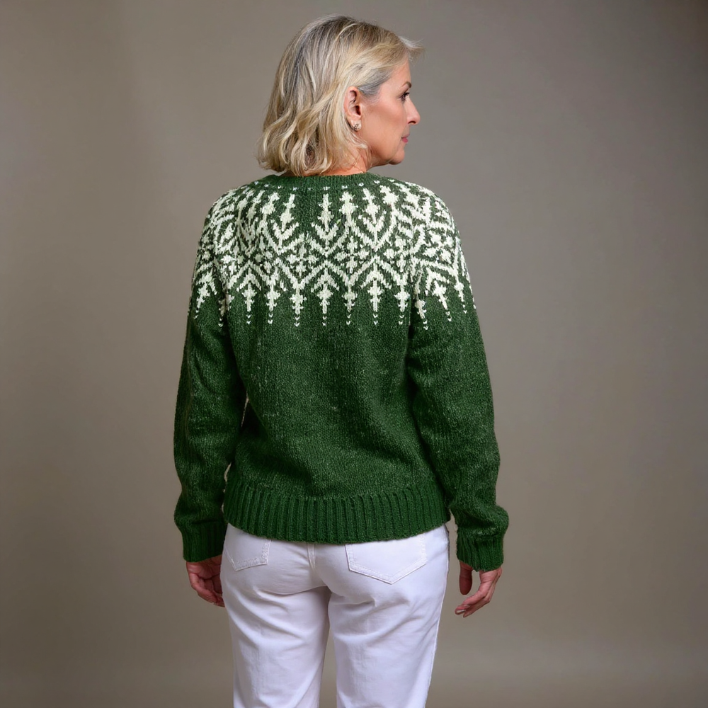 Nadia - Nordic Snowflake Knit Cardigan 2