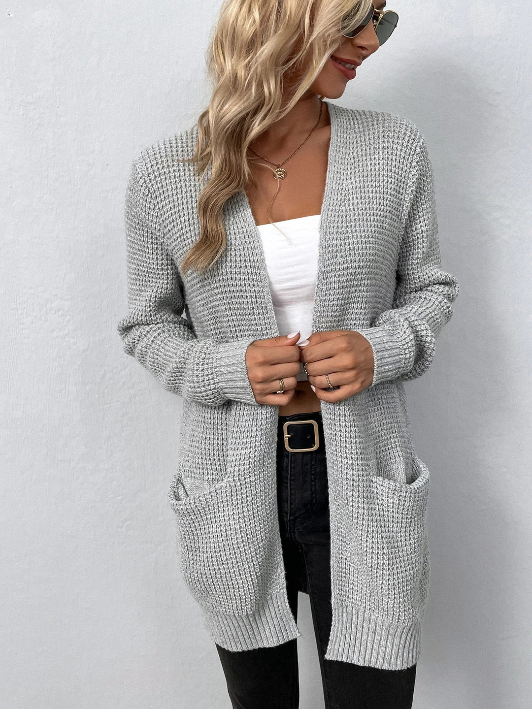 Nancy - Chunky Knit Pocket Women's Cardigan 7