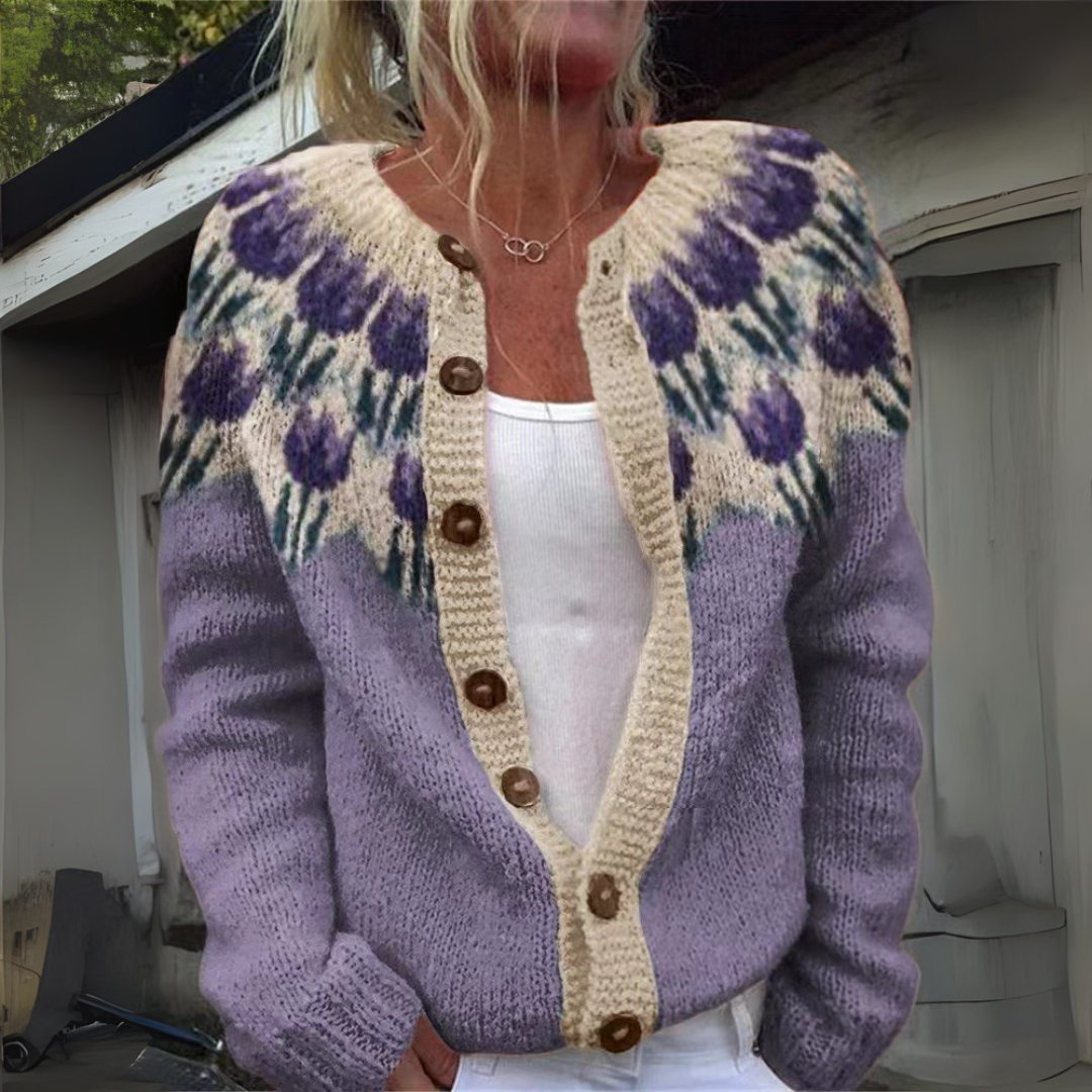 Nell - Folk Fair Isle Knit Cardigan 1