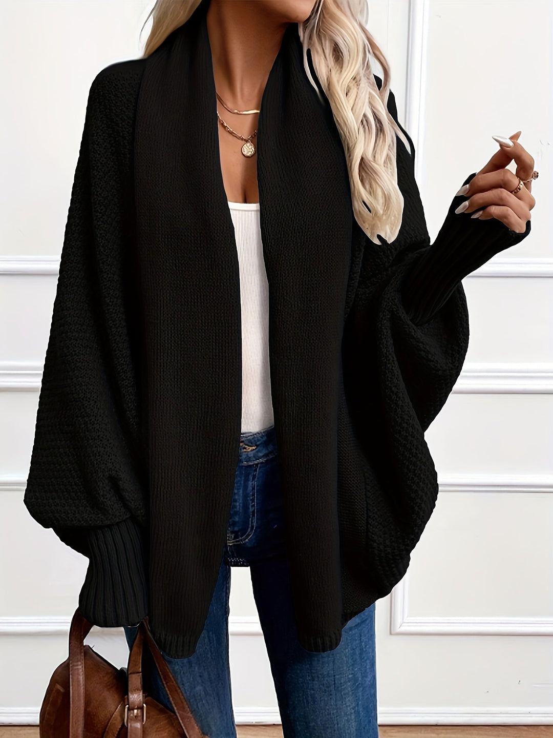 Nelleke | Women's Long Cardigan Shawl Collar Duster Open Front 4