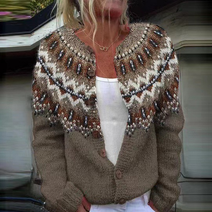 Nessa - Vintage Fair Isle Knit Cardigan 1
