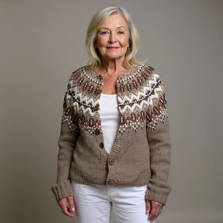 Nessa - Vintage Fair Isle Knit Cardigan 3