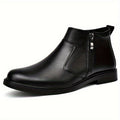 Niek | Men's Zip Up Casual Leather Ankle Boots