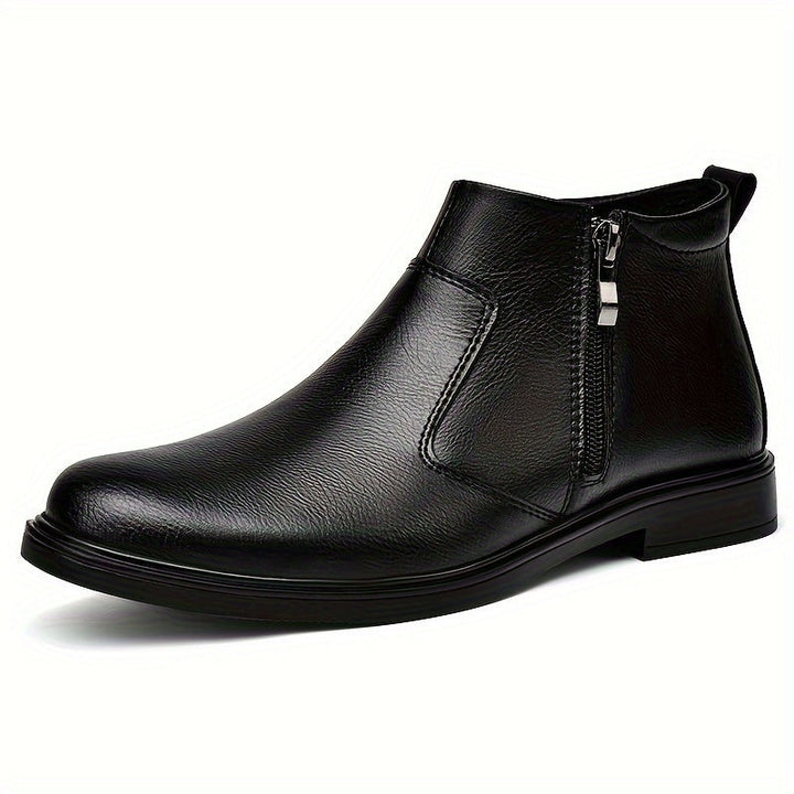 Niek | Men's Zip Up Casual Leather Ankle Boots 2
