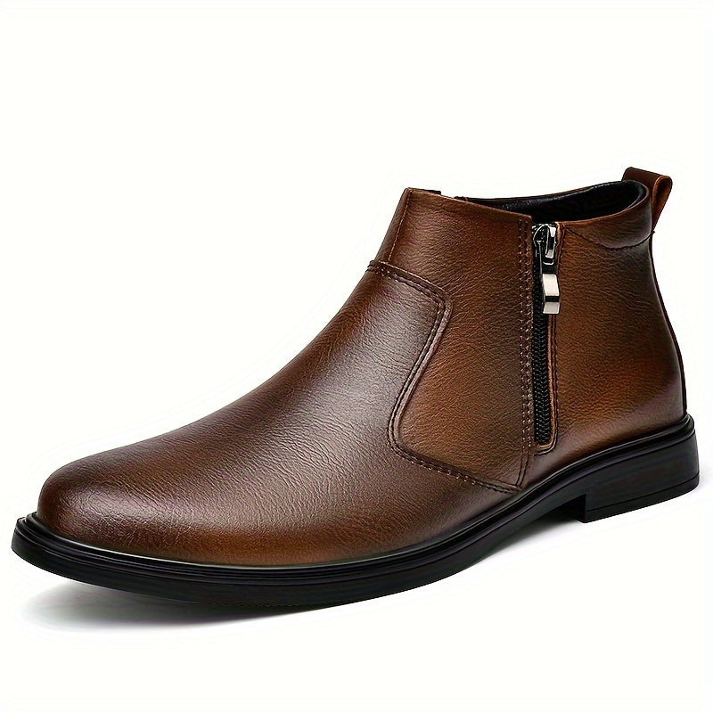 Niek | Men's Zip Up Casual Leather Ankle Boots 3
