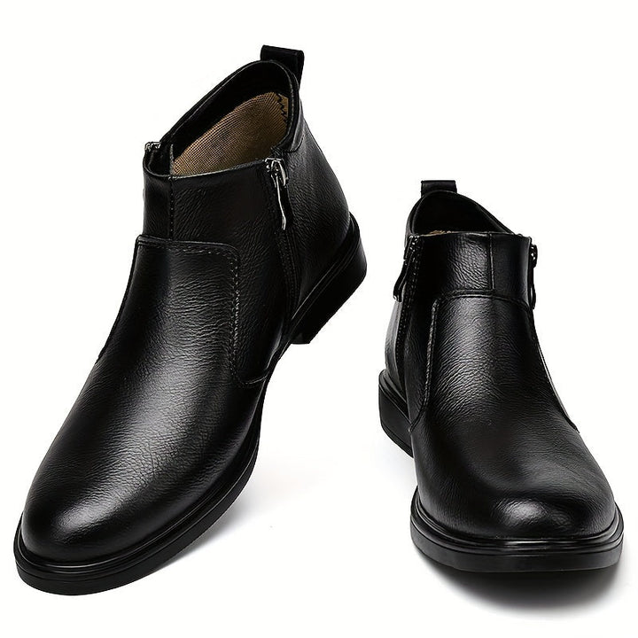 Niek | Men's Zip Up Casual Leather Ankle Boots 6