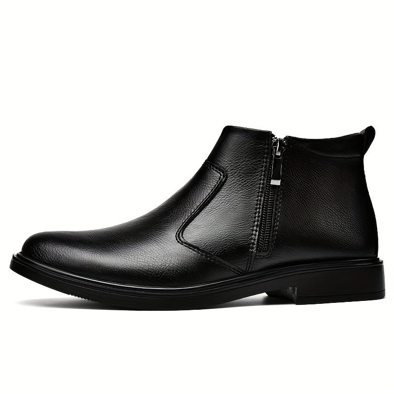 Niek | Men's Zip Up Casual Leather Ankle Boots 9