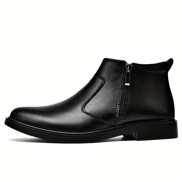 Niek | Men's Zip Up Casual Leather Ankle Boots 9