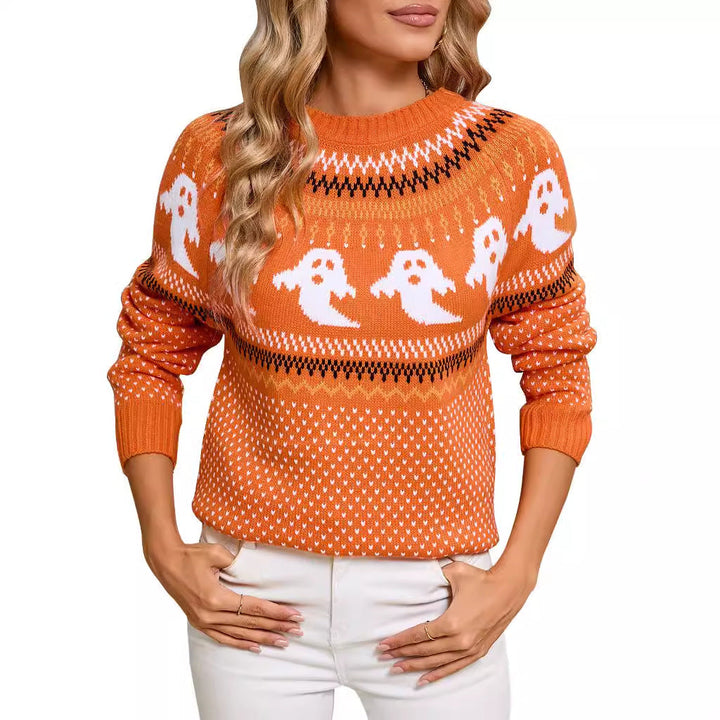 Nienke - Ghost Print Halloween Sweater 7