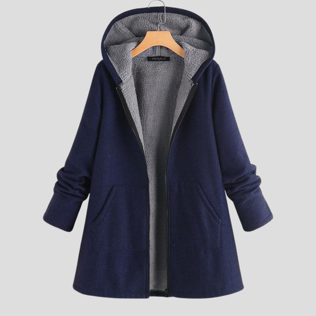 Noelle | Women's Fleece Hooded Coat Zip Up 1