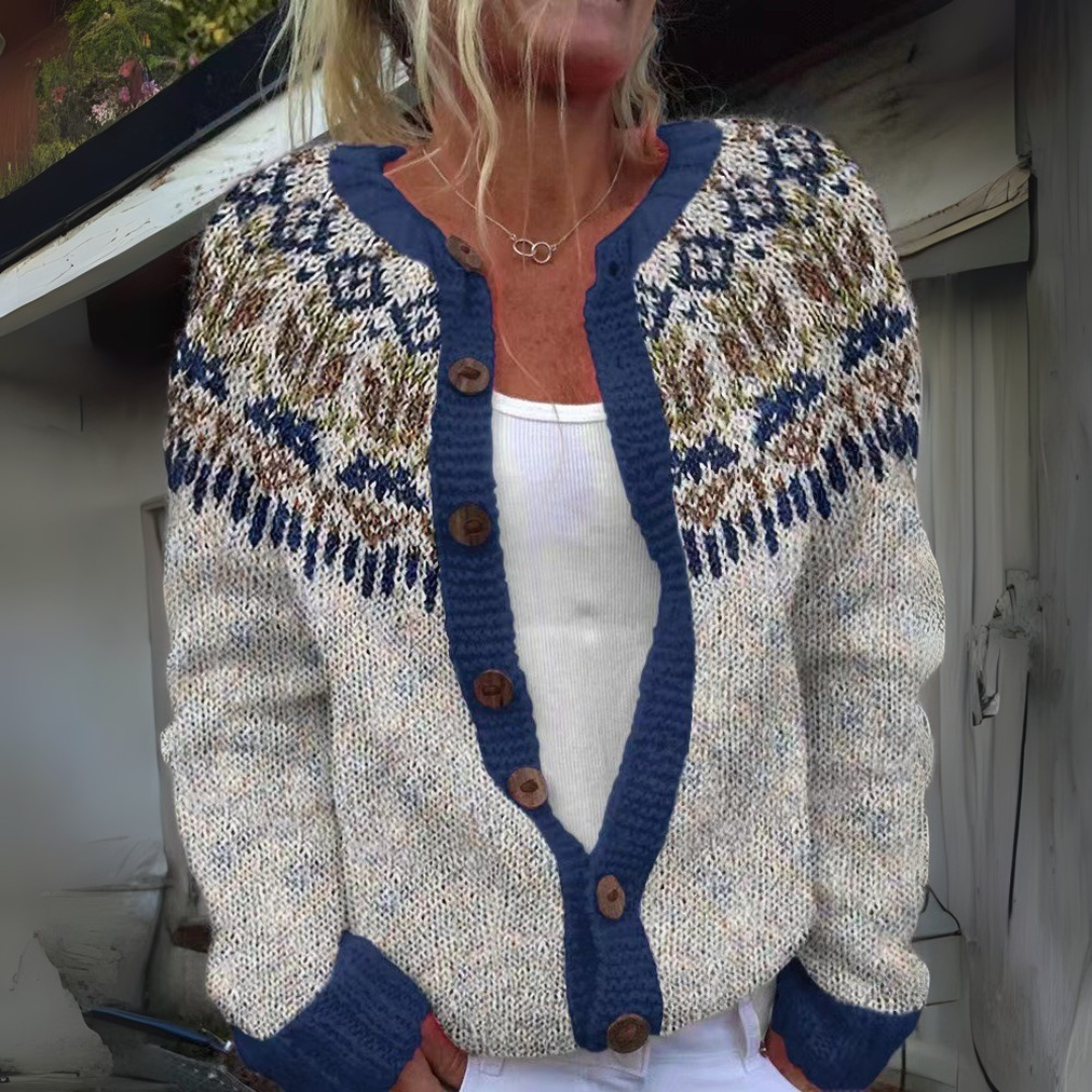 Noor - Fair Isle Knit Cardigan 1
