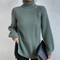 Nynke | Women's Ribbed Turtleneck Sweater Knit Pullover Oversized