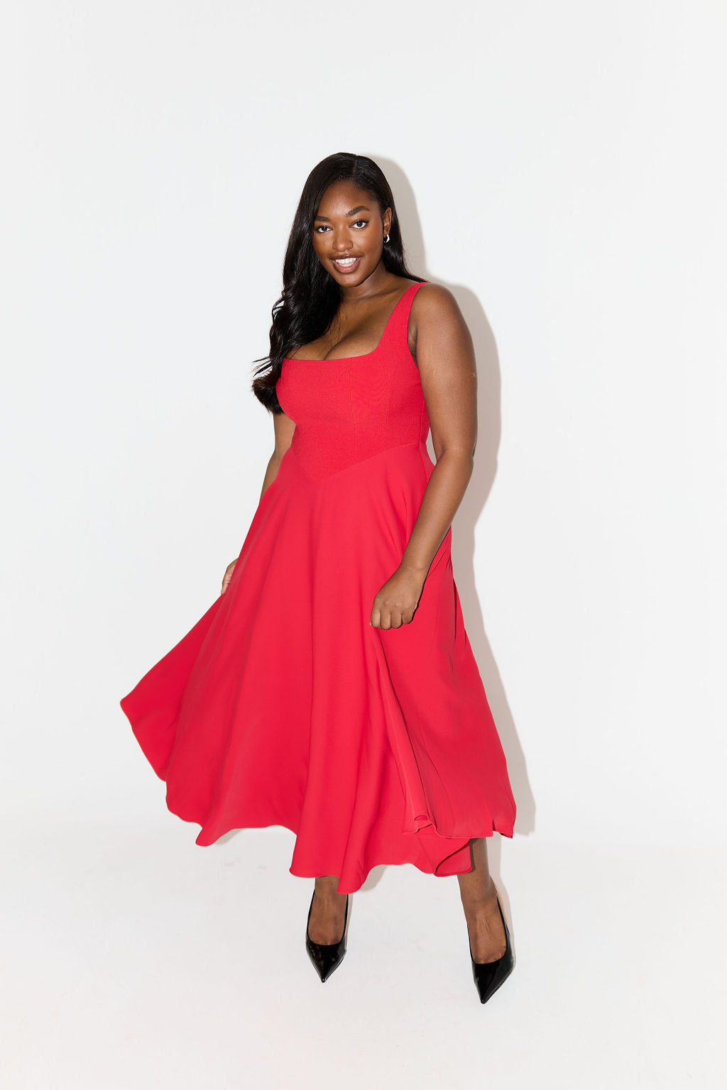 Amelia™ | Timeless Flowy Midi Dress