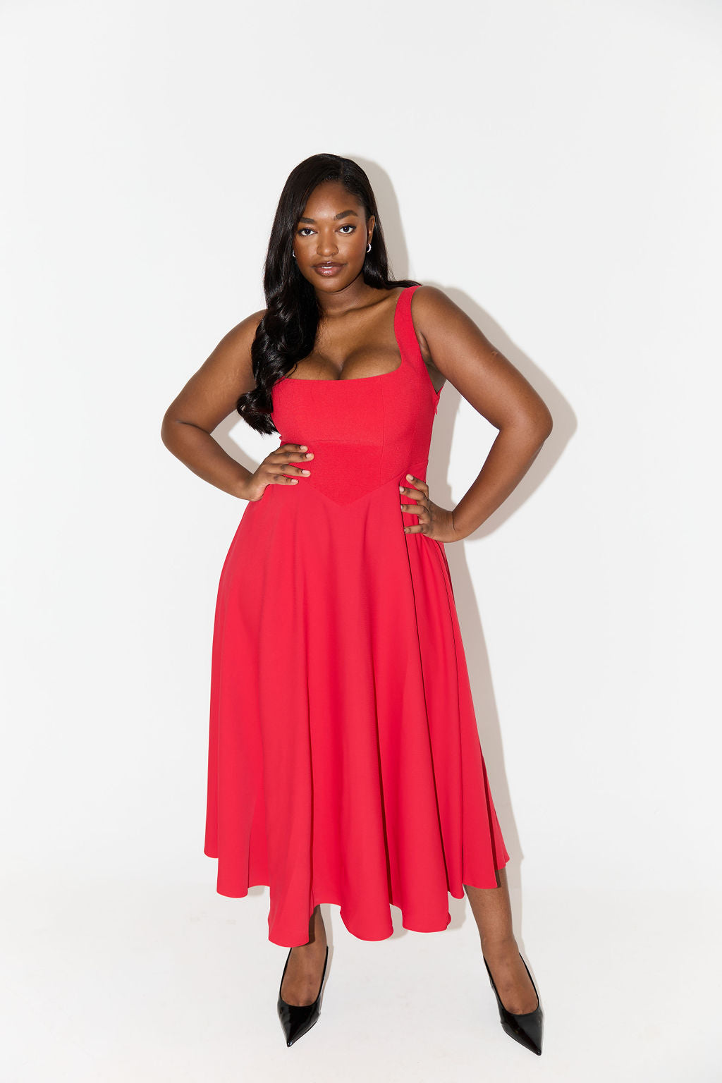 Amelia™ | Timeless Flowy Midi Dress