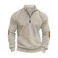 Olaf | Men's Elbow Patch Half Zip Pullover Sweater