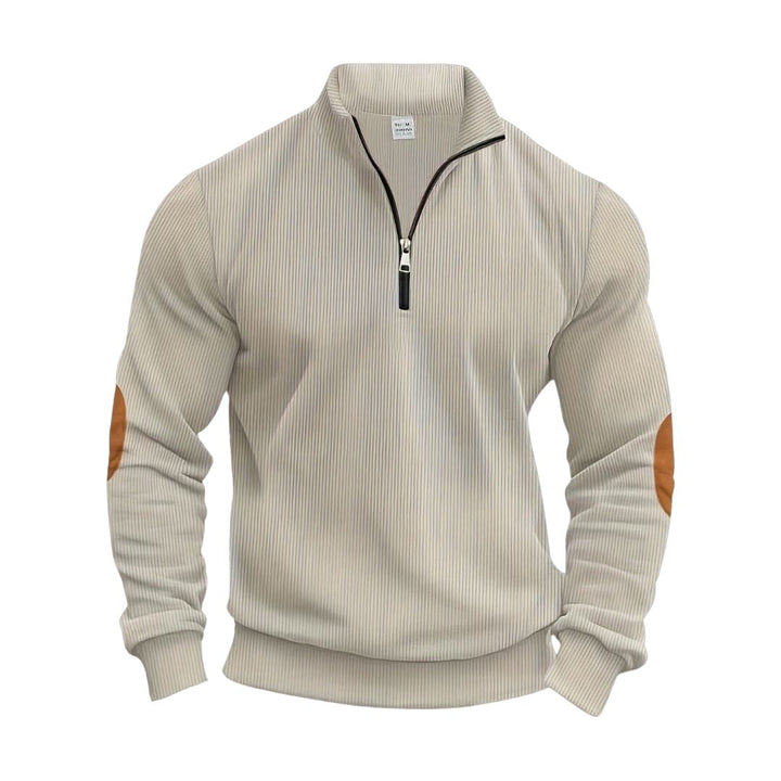 Olaf | Men's Elbow Patch Half Zip Pullover Sweater 1