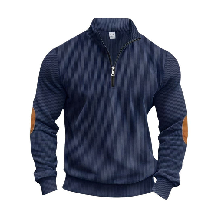 Olaf | Men's Elbow Patch Half Zip Pullover Sweater 2