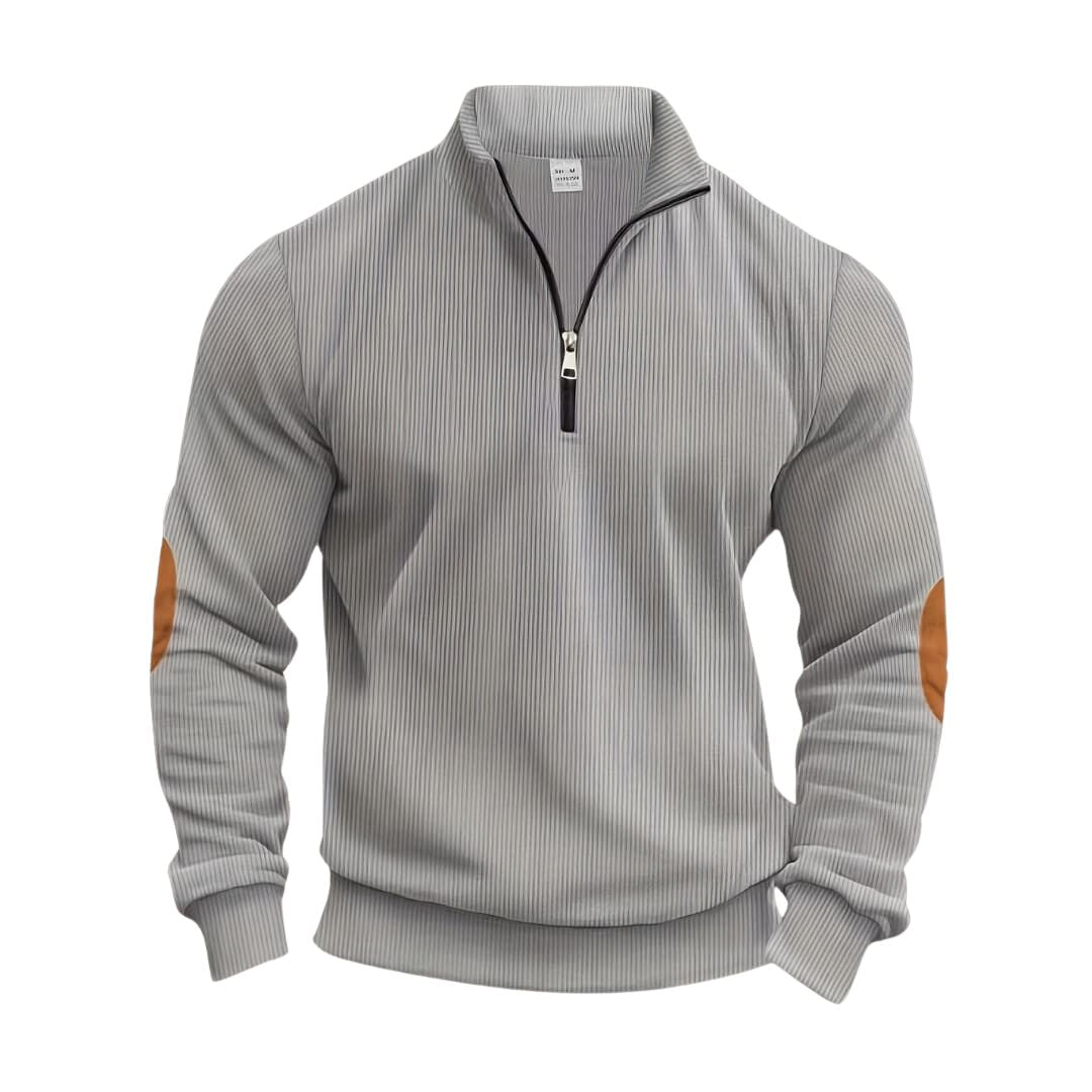 Olaf | Men's Elbow Patch Half Zip Pullover Sweater 3