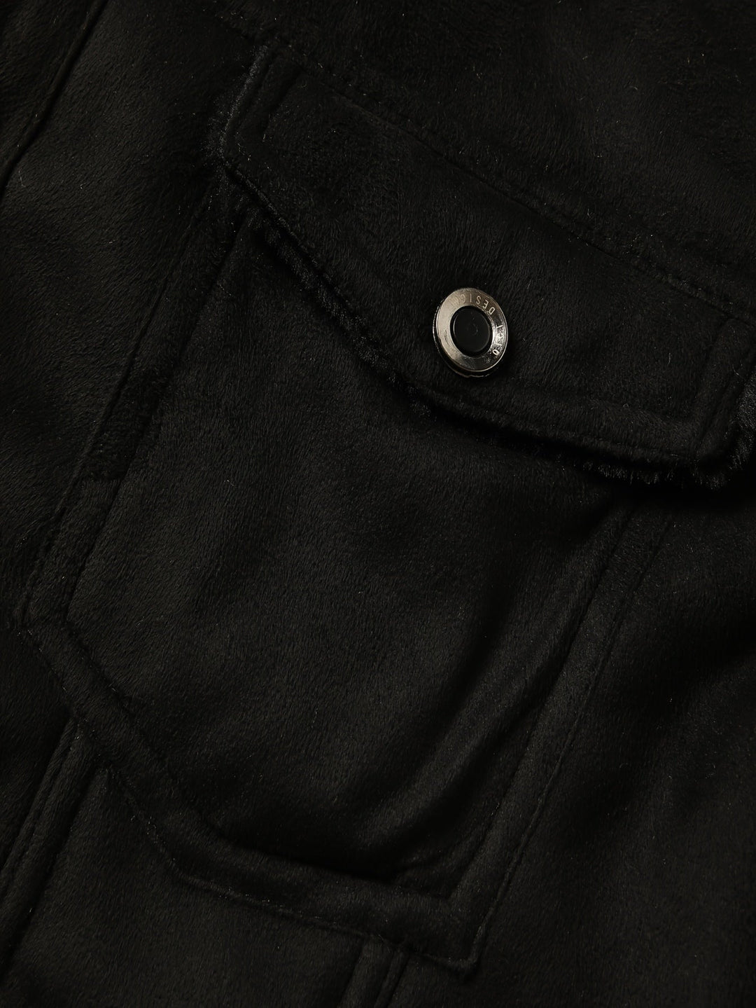 Men's Fleece Lined Trucker Jacket – Detail View