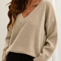 Ondine | Women's Loose Fit V Neck Sweater