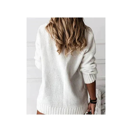 Ondine | Women's Loose Fit V Neck Sweater 6