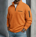 Onno | Men's Waffle Knit Quarter Zip Sweatshirt