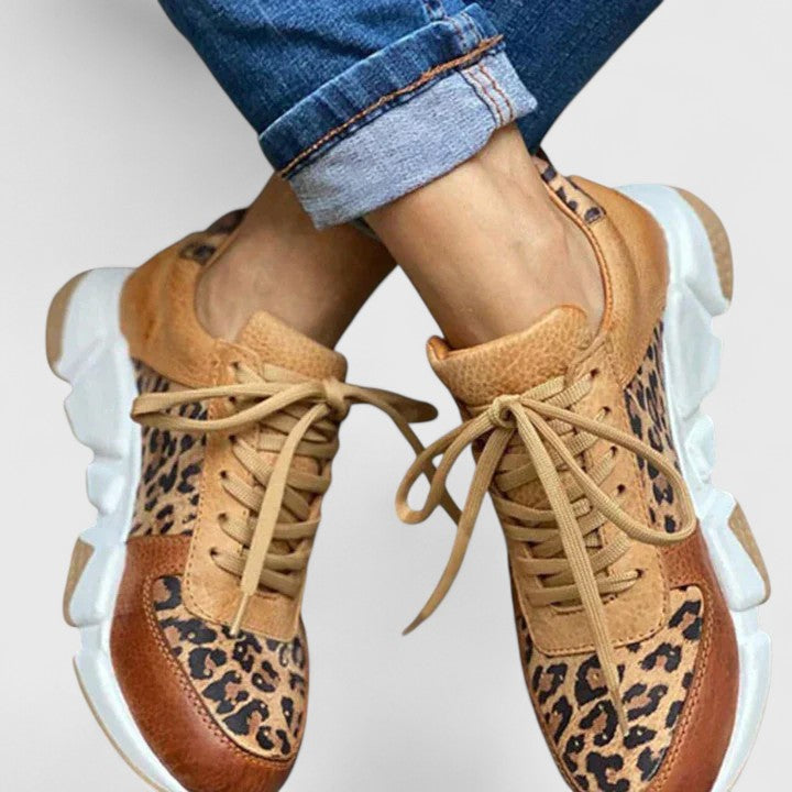Oriana | Women's Leopard Platform Fashion Sneakers 4