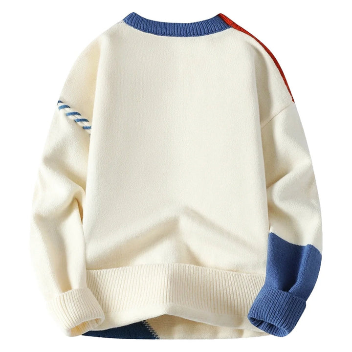 Otis - Patchwork Crew Neck Knit Sweater 6