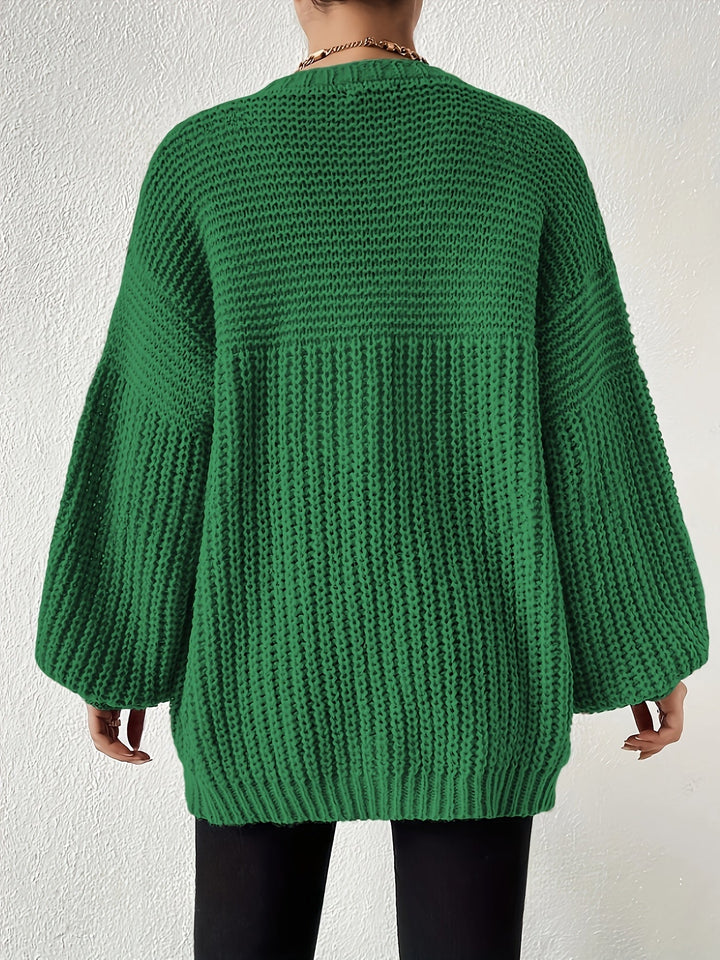 Otje | Women's Chunky Knit Cardigan Oversized Open Front 10