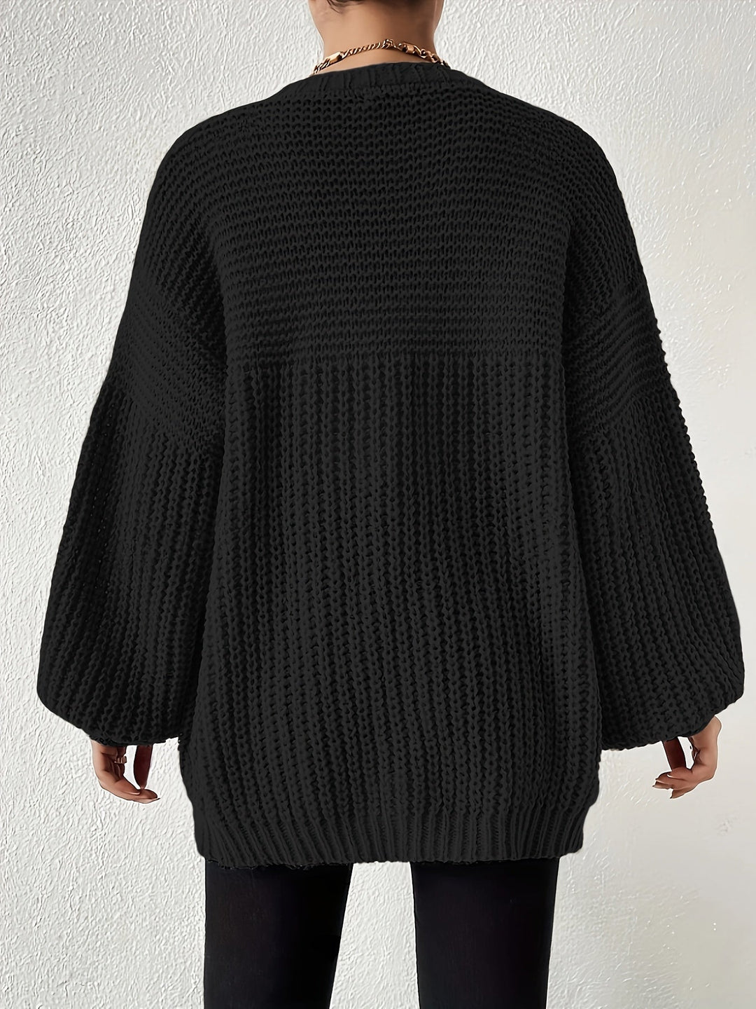 Otje | Women's Chunky Knit Cardigan Oversized Open Front 6