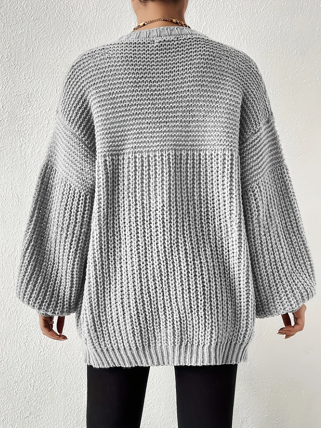 Otje | Women's Chunky Knit Cardigan Oversized Open Front 7