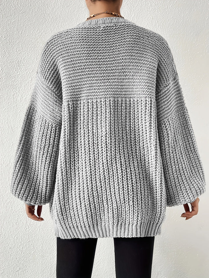 Otje | Women's Chunky Knit Cardigan Oversized Open Front 7