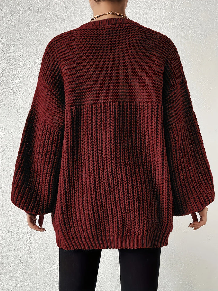 Otje | Women's Chunky Knit Cardigan Oversized Open Front 8