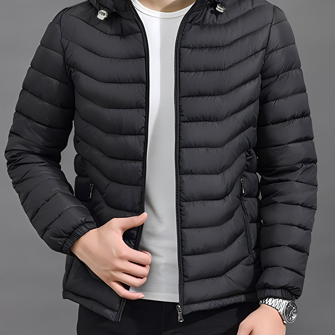 Owen | Men's Hooded Puffer Jacket Quilted Winter Down Insulated 1