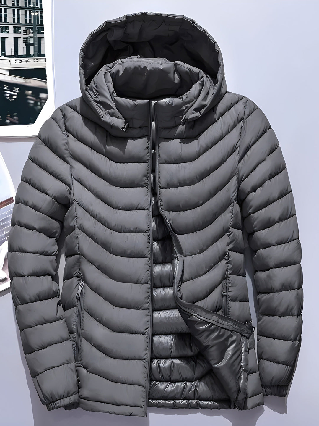Owen | Men's Hooded Puffer Jacket Quilted Winter Down Insulated 10