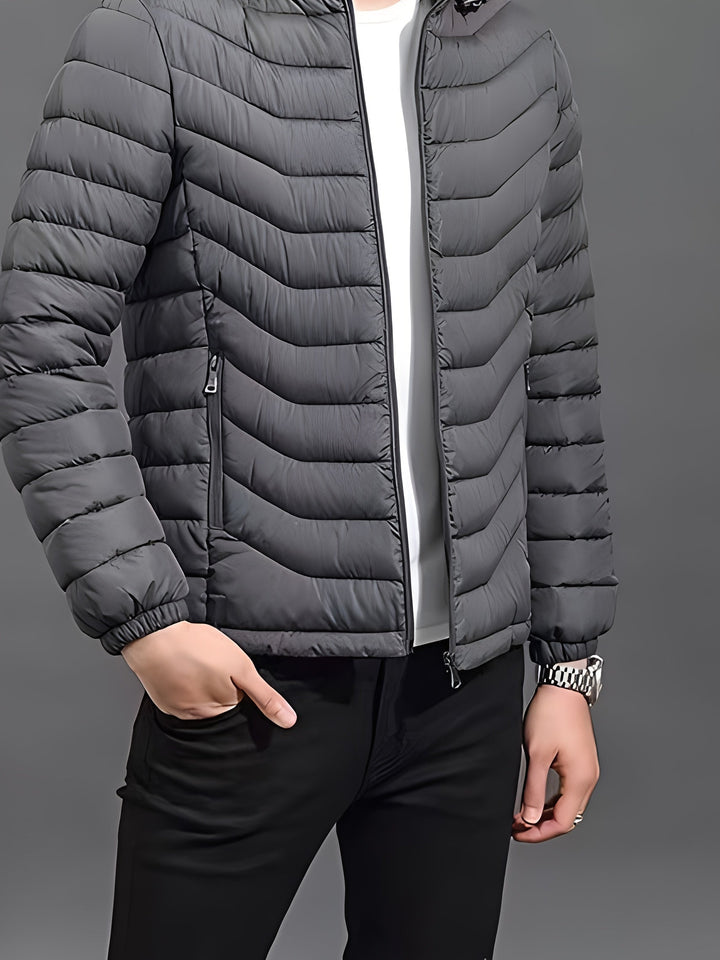 Owen | Men's Hooded Puffer Jacket Quilted Winter Down Insulated 11